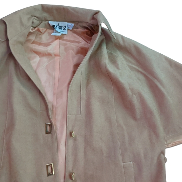 MINT Designer 60’s Marjorie Seattle Faux-Suede Camel Colored Cape Jacket Beige - Picture 7 of 10